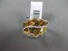 ESTATE WIDE .38CT DIAMOND 14KT WHITE & YELLOW GOLD 3D HANDCRAFTED LEAF RING