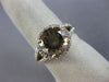 ESTATE 3.51CT DIAMOND & AAA SMOKY TOPAZ 14KT YELLOW GOLD HALO ENGAGEMENT RING
