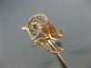 ESTATE LARGE .33CT DIAMOND 14K ROSE GOLD 3D CRISS CROSS OPEN LEAF COCKTAIL RING