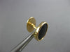 ESTATE ONYX 14KT YELLOW GOLD CLASSIC HANDCRAFTED OVAL MILGRAIN CUFF LINKS #26423
