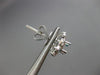 ESTATE .63CT DIAMOND 14K WHITE GOLD 3D SOLITAIRE FLOWER SEMI MOUNT STUD EARRINGS