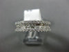 ESTATE 1.16CT DIAMOND 18K WHITE GOLD 4ROW SEMI ETERNITY WEDDING ANNIVERSARY RING
