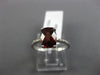 ESTATE 1.73CT DIAMOND & AAA GARNET 14KT WHITE GOLD 3D CUSHION ENGAGEMENT RING