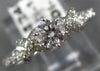 ANTIQUE .68CT DIAMOND 14KT WHITE GOLD 3D WOVEN SOLITAIRE ENGAGEMENT RING #21016