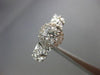 ESTATE 1.0CT DIAMOND 14K WHITE GOLD CLASSIC LEAF ETERNITY ENGAGEMENT RING #19530
