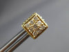 ESTATE .40CT ROUND CUT DIAMOND 14K YELLOW GOLD CLASSIC SQUARE ROPE STUD EARRINGS