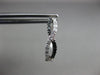 ESTATE .50CT WHITE & BLACK DIAMOND 14KT WHITE GOLD 3D INFINITY HANGING EARRINGS