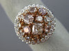 ESTATE WIDE 2.0CT MULTI COLOR DIAMOND 18KT WHITE & ROSE GOLD 3D ANNIVERSARY RING