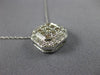 ESTATE .50CT WHITE & FANCY YELLOW DIAMOND 14K WHITE GOLD FILIGREE PENDANT #20803