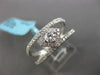 ESTATE .49CT DIAMOND 18KT WHITE GOLD DOUBLE ROW SQUARE SOLITAIRE FRIENDSHIP RING