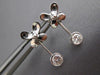 ESTATE .40CT DIAMOND 18KT WHITE GOLD 3D BEZEL BUTTERFLY HANGING EARRINGS #6417