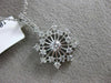 ESTATE .44CT ROUND DIAMOND 18K WHITE GOLD 3D CLASSIC SNOW FLAKE FLOATING PENDANT