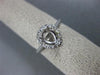 ESTATE .19CT DIAMOND 14KT WHITE GOLD PEAR SHAPE HALO SEMI MOUNT ENGAGEMENT RING