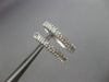 ESTATE .29CT ROUND DIAMOND 14KT WHITE GOLD 3D CLASSIC OVAL LOVE HUGGIE EARRINGS