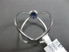 ESTATE LARGE .78CT DIAMOND & AAA SAPPHIRE 14KT WHITE GOLD HALO CRISS CROSS RING
