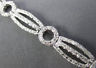 ESTATE WIDE .96CT DIAMOND 14KT WHITE GOLD CLASSIC CIRCLE OF LIFE TENNIS BRACELET