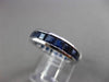 ESTATE WIDE 2.20CT AAA SAPPHIRE 14KT WHITE GOLD ETERNITY RING BAND 4mm #2449