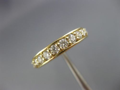 .77CT DIAMOND 14KT YELLOW GOLD 3D CLASSIC SEMI ETERNITY WEDDING ANNIVERSARY RING
