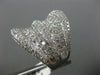 ESTATE EXTRA LARGE 3.90CT DIAMOND 18K WHITE GOLD MULTI ROW PAVE ANNIVERSARY RING