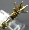 ESTATE .70CT DIAMOND 14KT 2 TONE GOLD BAGUETTE SEMI MOUNT ENGAGEMENT RING #22409