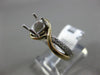 ESTATE .15CT DIAMOND 14K YELLOW GOLD 4 PRONG INFINITY SEMI MOUNT ENGAGEMENT RING