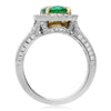 ESTATE LARGE 3.27CT DIAMOND 14KT TWO TONE GOLD CLASSIC OVAL HALO ENGAGEMENT RING