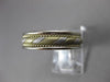 ESTATE 14KT WHITE & YELLOW GOLD HANDCRAFTED ROPE WEDDING BAND RING 6mm #23187