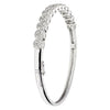 ESTATE LARGE 3.26CT DIAMOND 18KT WHITE GOLD SQUARE SEMI ETERNITY BANGLE BRACELET