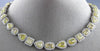 ESTATE LARGE GIA 50.16CT WHITE & FANCY DIAMOND 18K 2 TONE GOLD ETERNITY NECKLACE