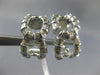 ESTATE LARGE 1.80CT DIAMOND 18K WHITE GOLD 3D BAGUETTE INFINITY CLIP ON EARRINGS