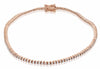 ESTATE .85CT ROUND DIAMOND 14KT ROSE GOLD 3D FOUR PRONG CLASSIC TENNIS BRACELET