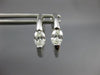 ESTATE 1.30CT DIAMOND 14KT WHITE GOLD 3D SOLITAIRE MARQUISE HUGGIE HOOP EARRINGS