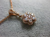 ESTATE .50CT DIAMOND 18KT ROSE GOLD 3D CLUSTER FLOWER FLOATING LOVE PENDANT