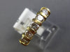ESTATE 1.0CT DIAMOND 14K YELLOW GOLD 3D 5 STONE CHANNEL WEDDING ANNIVERSARY RING