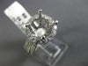 ESTATE LARGE 1.52CT DIAMOND 14KT WHITE GOLD 3D HALO SEMI MOUNT ENGAGEMENT RING
