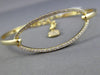 ESTATE LARGE & WIDE .67CT DIAMOND 14KT YELLOW GOLD 3D CLASSIC OVAL BRACELET