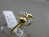 ESTATE .20CT DIAMOND 14KT WHITE & YELLOW GOLD 3D HANDCRAFTED FLOWER FAN RING