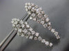 ESTATE LARGE 2.35CT DIAMOND 14KT WHITE GOLD 3D CLUSTER LEAF HANGING EARRINGS