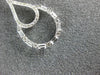 ESTATE .46CT ROUND & BAGUETTE DIAMOND 14KT WHITE GOLD TEAR DROP FLOATING PENDANT