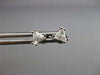 ESTATE .34CT DIAMOND 14KT WHITE GOLD 3D CLASSIC TRILLION STUD EARRINGS #3015