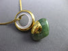 ESTATE LARGE AAA MULTI GEM 18KT YELLOW GOLD 3D DOUBLE TEAR DROP FLOATING PENDANT