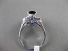 ESTATE WIDE 3.17CT DIAMOND & AAA SAPPHIRE 14K WHITE GOLD 3D OVAL ENGAGEMENT RING