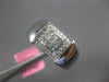 ESTATE WIDE .35CT DIAMOND 18K WHITE GOLD ROUND & PRINCESS BEZEL ANNIVERSARY RING