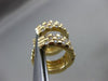 ESTATE 1.22CT DIAMOND 14KT YELLOW GOLD 3D THREE ROW ETOILE HUGGIE EARRINGS