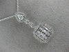 ESTATE LARGE 1.09CT DIAMOND 18K WHITE GOLD MULTI SHAPE CLUSTER SQUARE NECKLACE