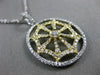 ESTATE .87CT DIAMOND 18K WHITE & YELLOW GOLD 3D SOLITAIRE SPIDER WEB FUN PENDANT