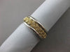 ANTIQUE WIDE 14KT WHITE & YELLOW GOLD WOVEN WEDDING ANNIVERSARY RING 7mm #23564