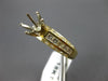 ESTATE .90CT DIAMOND 18KT 2 TONE GOLD 3D ROUND SEMI MOUNT ENGAGEMENT RING #7582