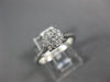 ESTATE .40CT DIAMOND 14K WHITE GOLD 3D CLASSIC SOLITAIRE CLUSTER HEART LOVE RING