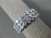 ESTATE WIDE 1.95CT DIAMOND 14KT WHITE GOLD 3 ROW SEMI ETERNITY ANNIVERSARY RING